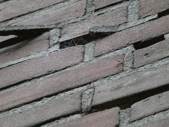Schadhafte Außenwand eines Mehrfamilienhauses