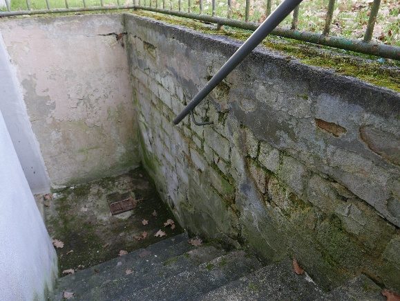 Sanierungsbedürftiger Kellertreppenaufgang